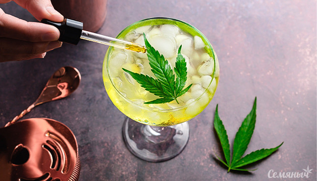 Добавление КБД масла в коктейль