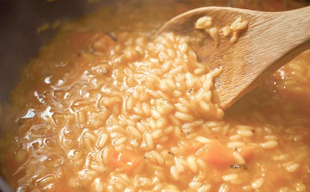 Кремовый и вязкий рис 3. Довести рис до мягкости