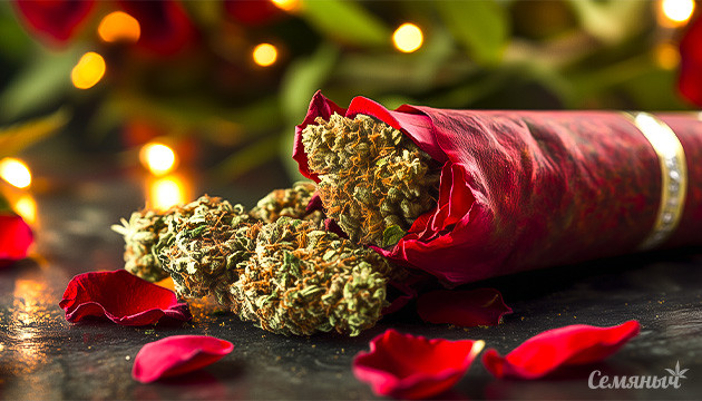 Джоинт из лепестков роз Самокрутка из лепестков роз