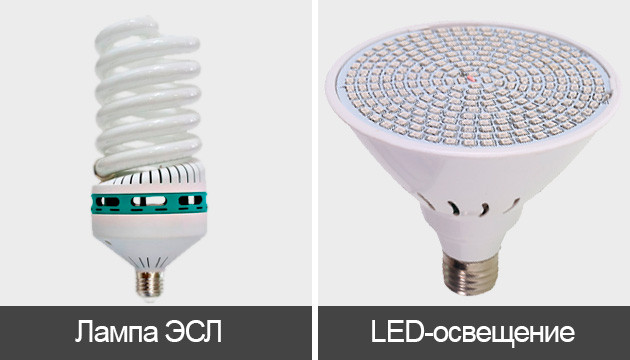 Лампы ESL и LED для конопли