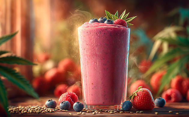 Рецепт черничного смузи с семенами конопли