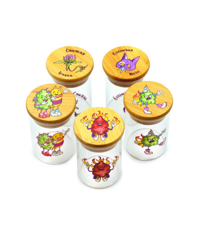 Баночка герметичная с принтом 7CH, маленькая