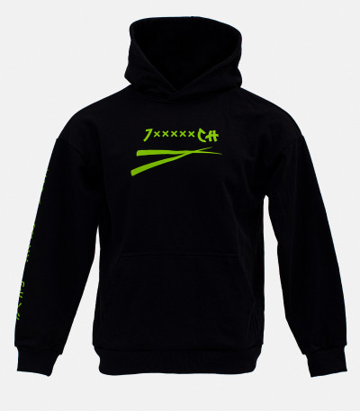 Худи 7CH, иероглифы, оверсайз