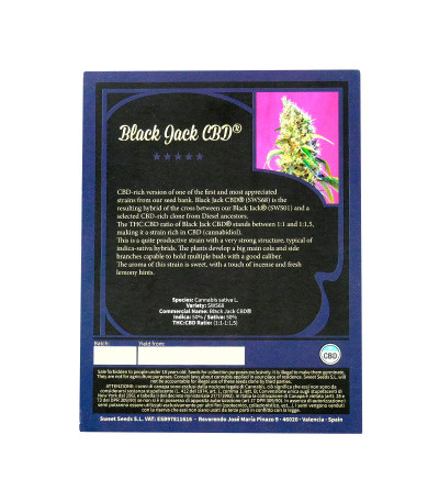 Семена сорта Black Jack CBD fem (Sweet Seeds)